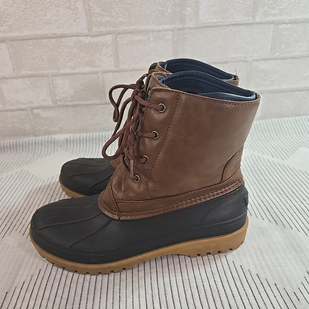 Sperry Outdoor Waterproof Harbor Duck Boots Men's Size 6M Blue Brown